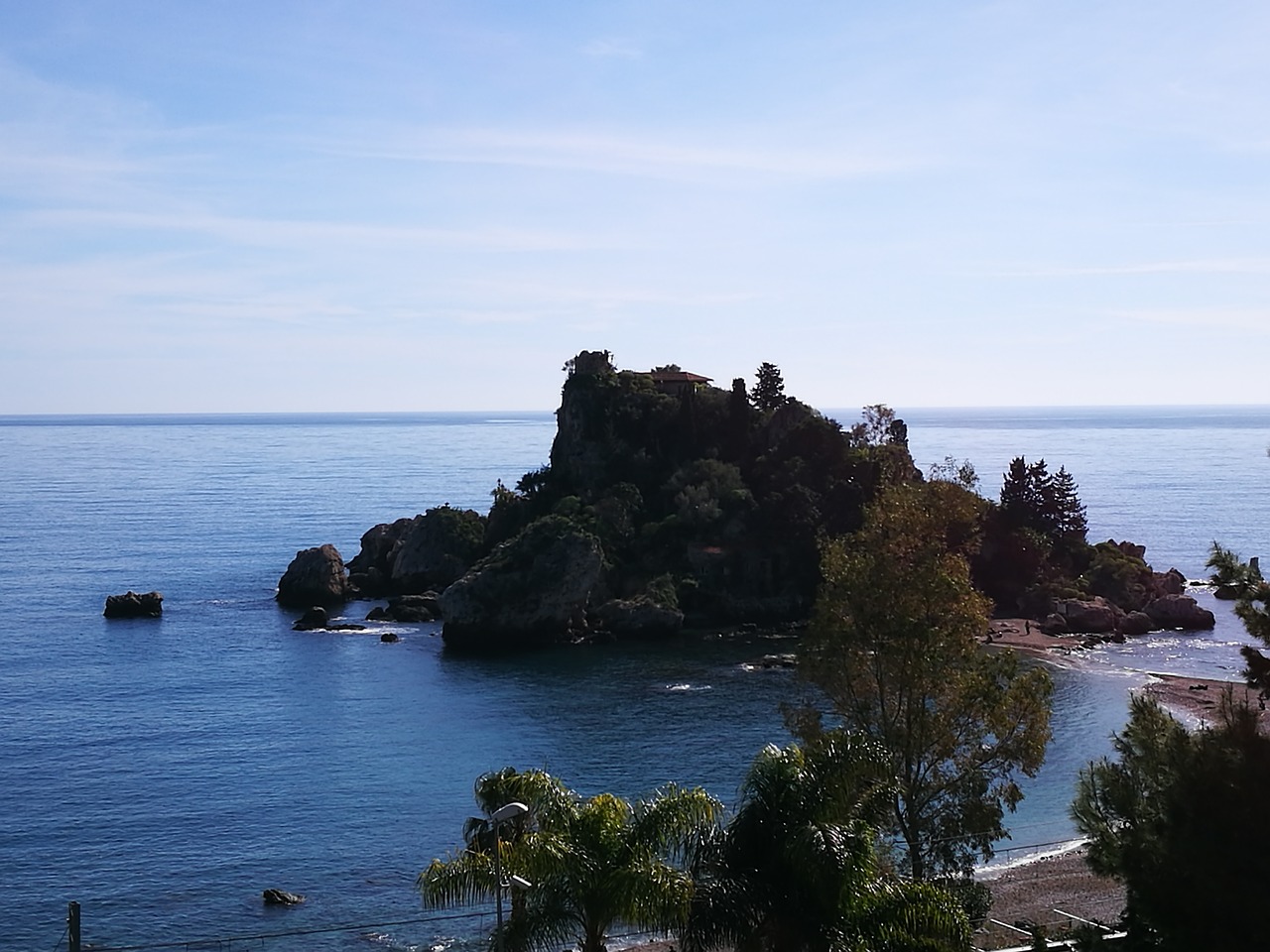 taormina isola bella landscape free photo