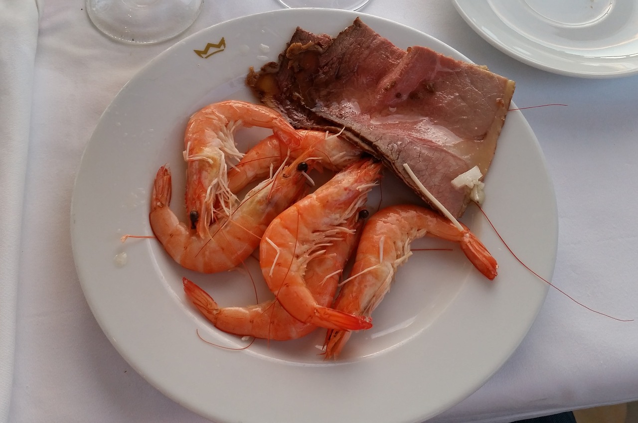 tapas shrimp roast beef free photo