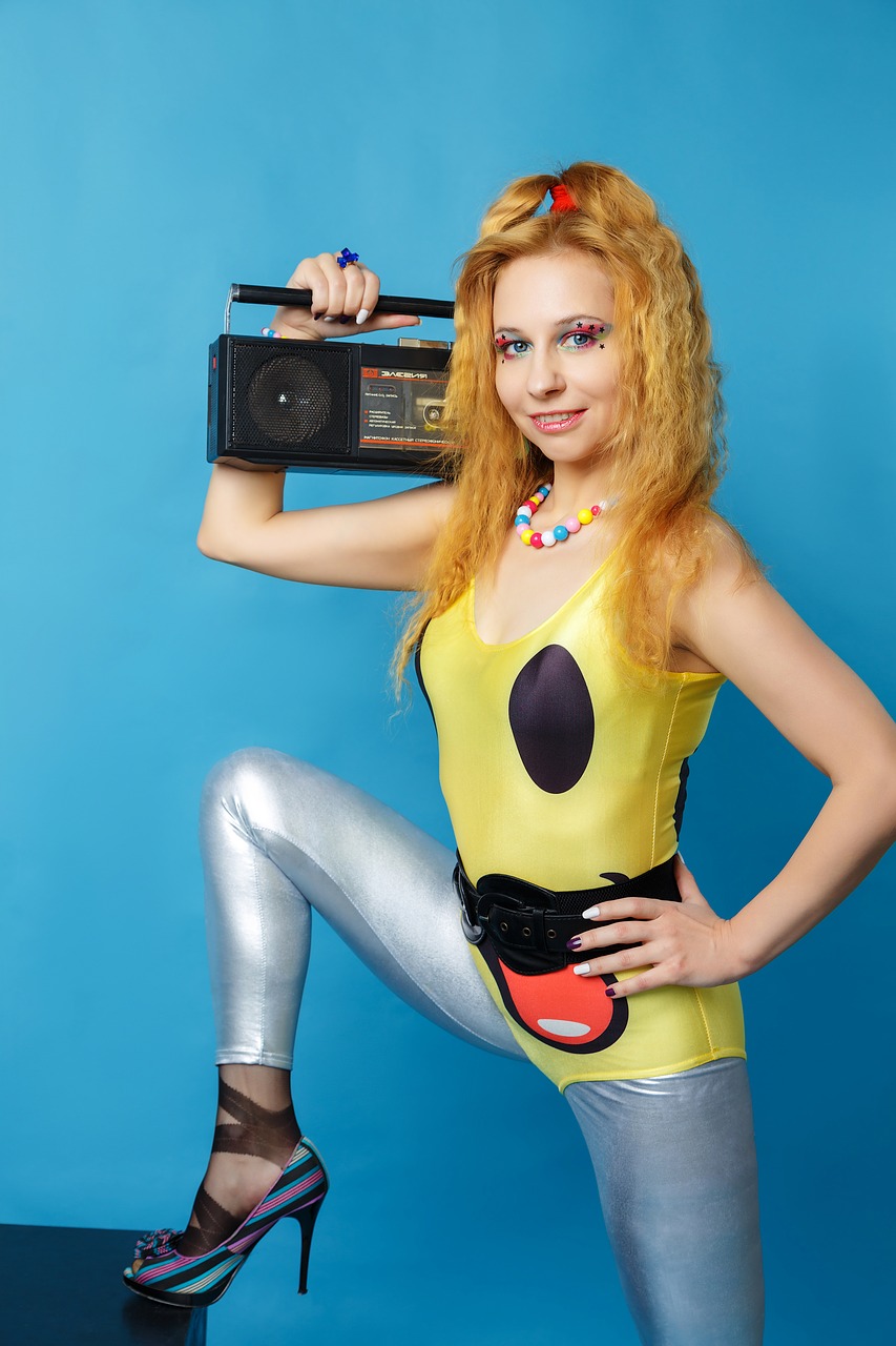 tape recorder  aerobics  80s free photo