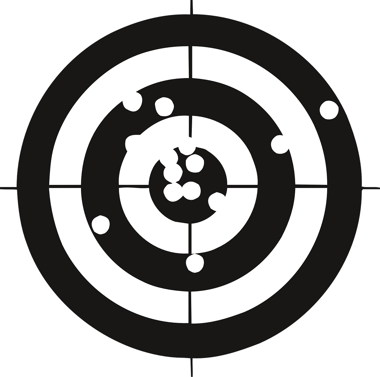 target crosshair bullet openings free photo
