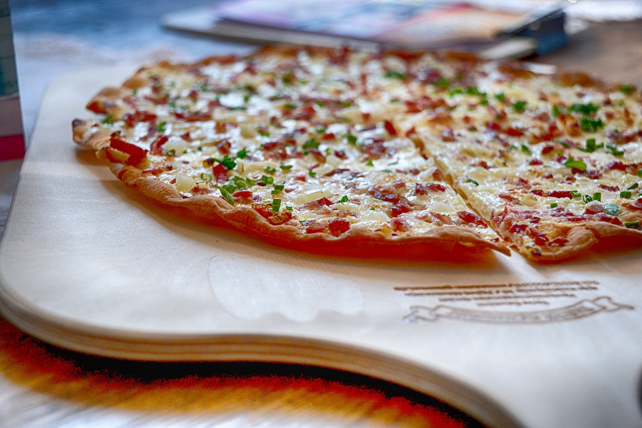 tarte flambée shrimp parmesan free photo