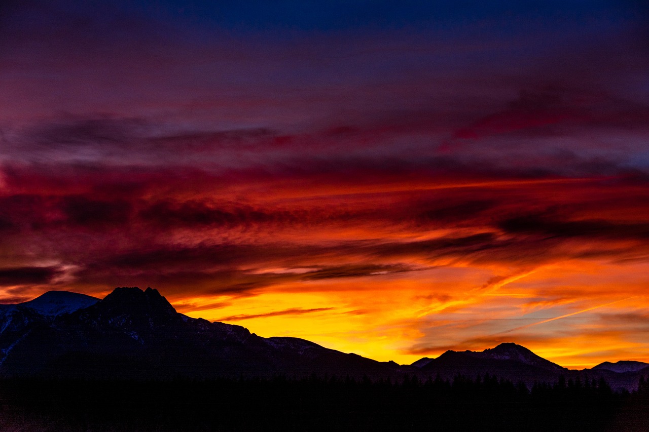 tatry poland sunset free photo