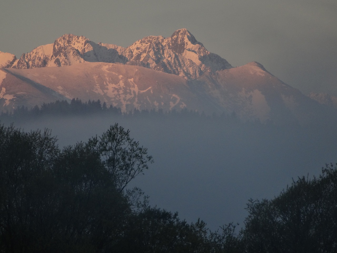 tatry poland sunset free photo