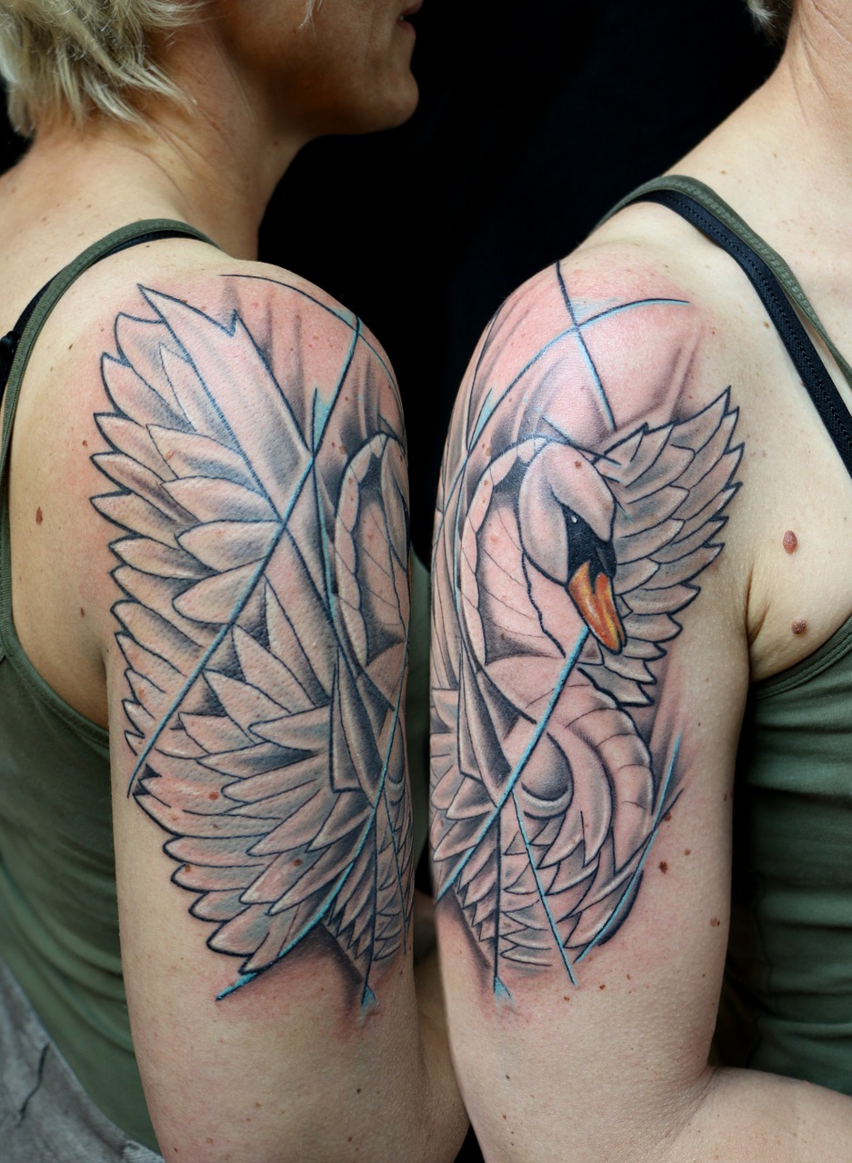 tattoo swan shoulder free photo