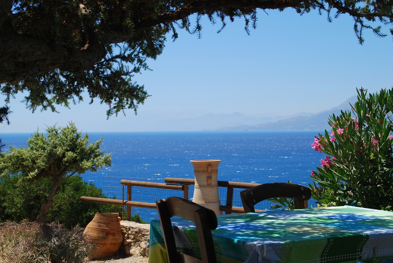 tavern crete sea free photo