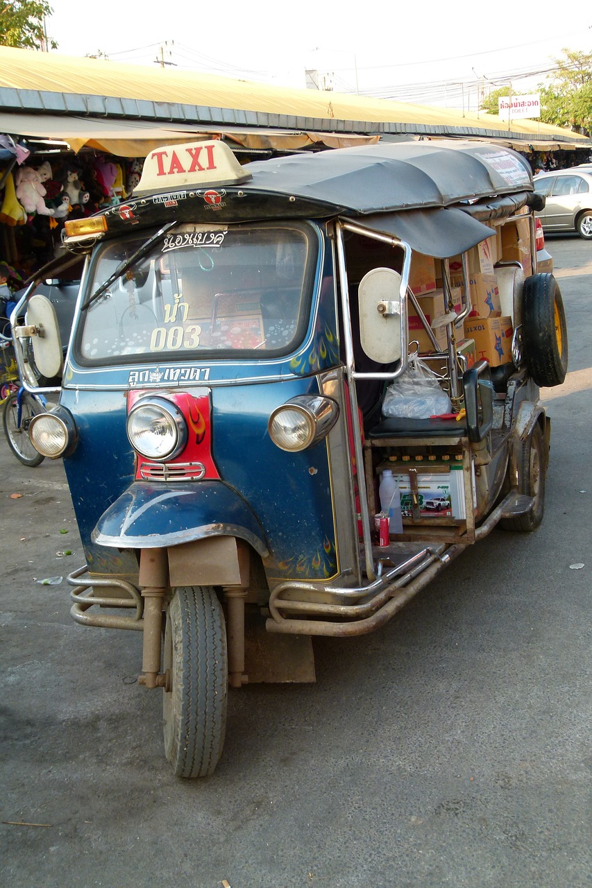 taxi thailand tuk tuk free photo