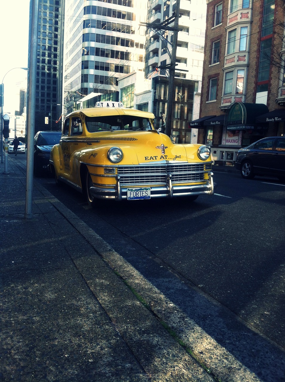 taxi yellow cab free photo