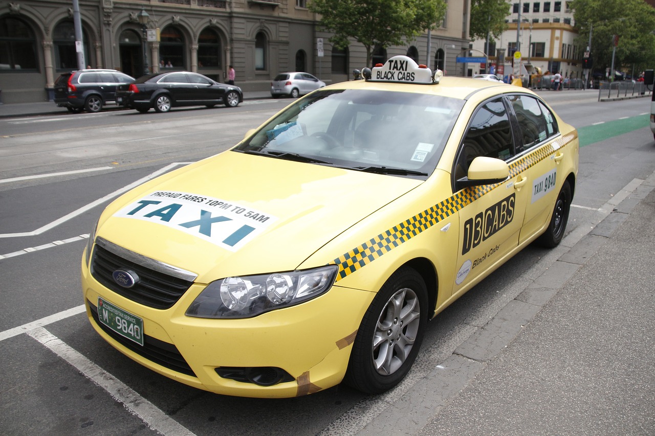 taxi car yellow free photo