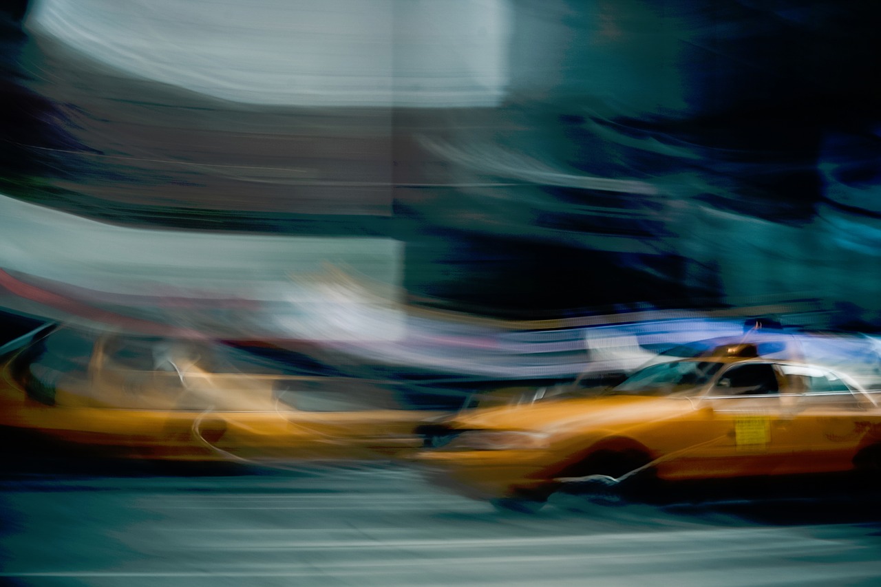 taxi cabs motion free photo