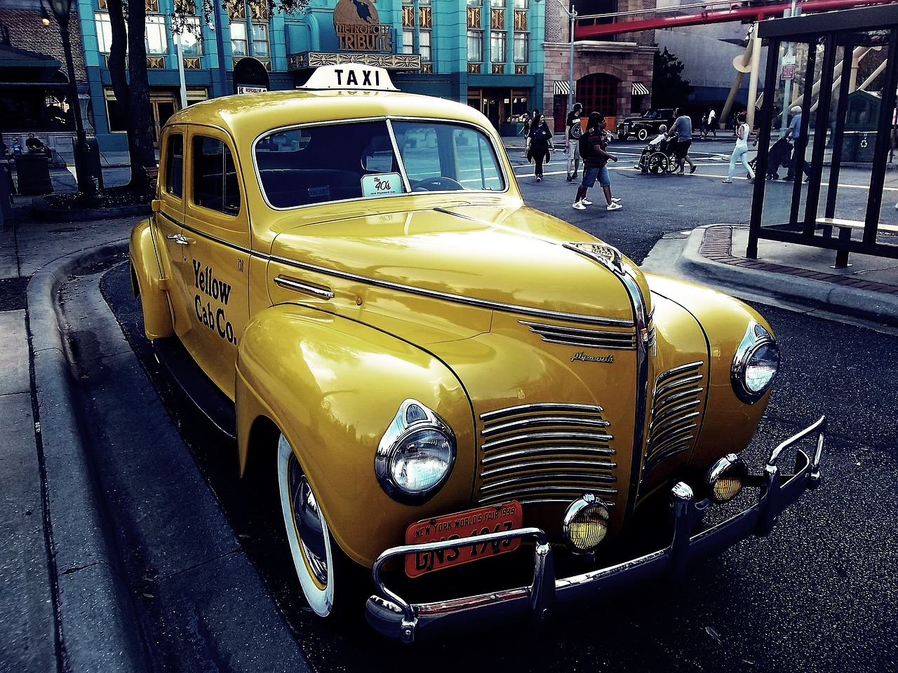 taxi car vintage free photo