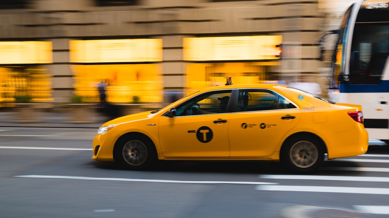 taxi new york yellow cab free photo