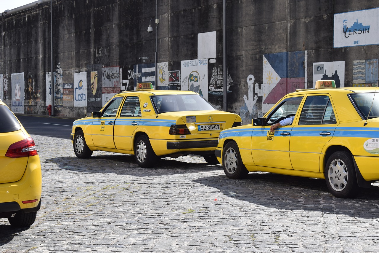 taxi  auto  yellow free photo