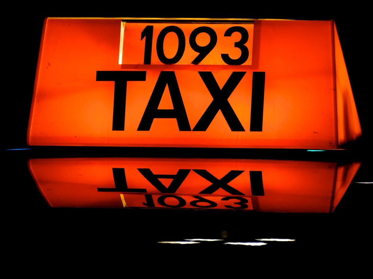 taxi night service transport free photo