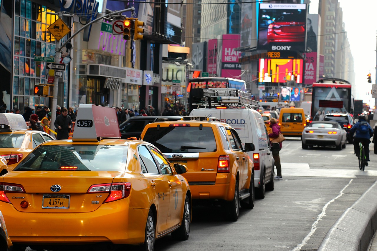 taxi transport yellow free photo