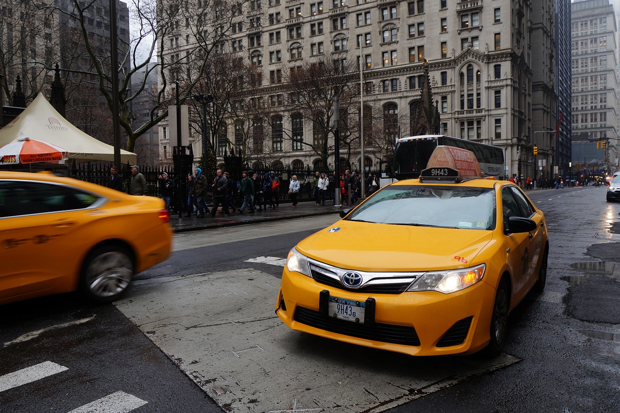 taxi yellow new york free photo