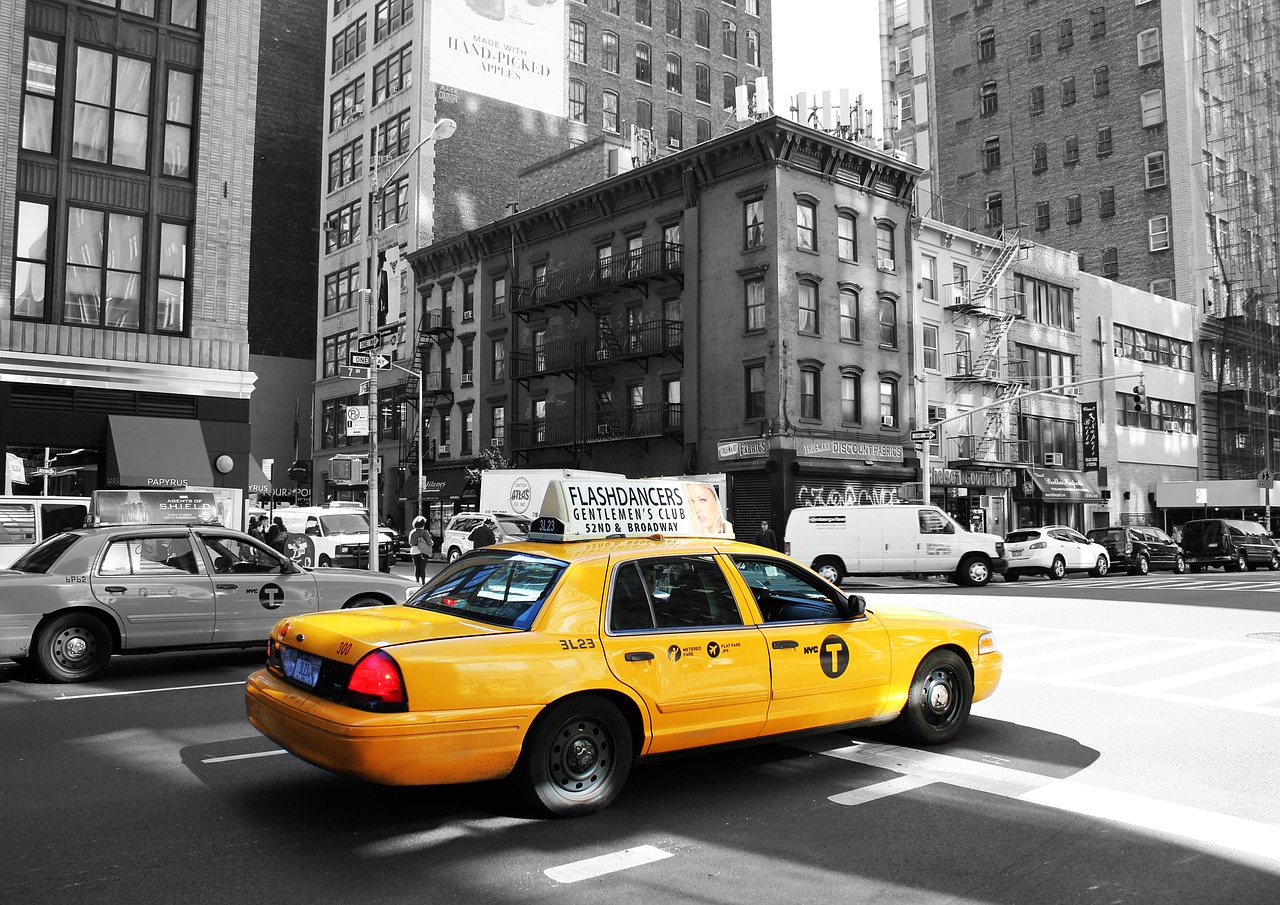 taxi new york united states free photo