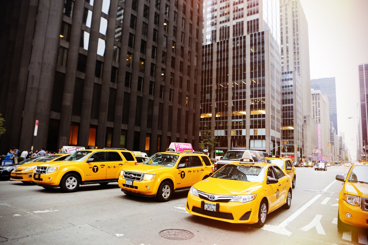 taxicabs new york taxis free photo