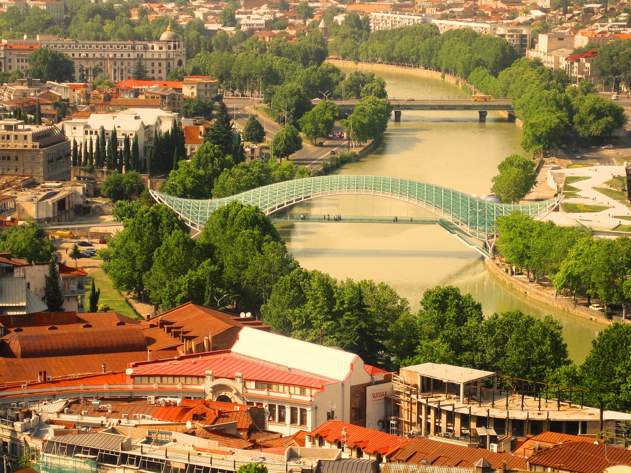 tbilisi bridge river free photo