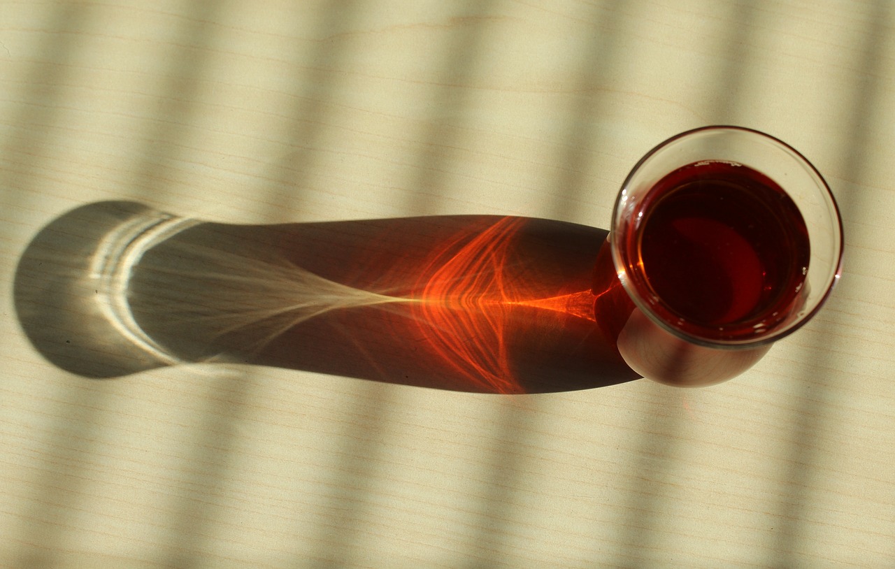 tea  glass  reflection free photo