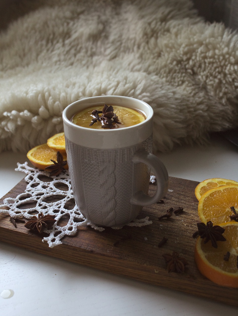 tea  mug  oranges free photo