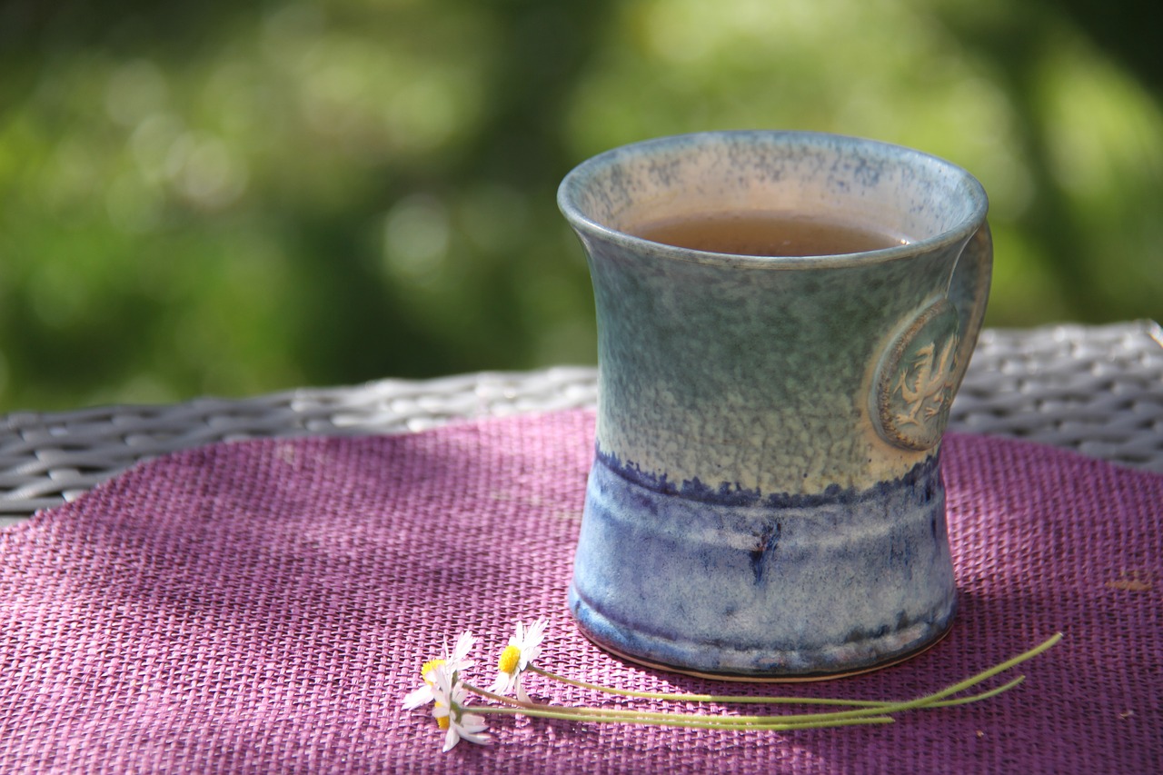 tea  outside  garden free photo