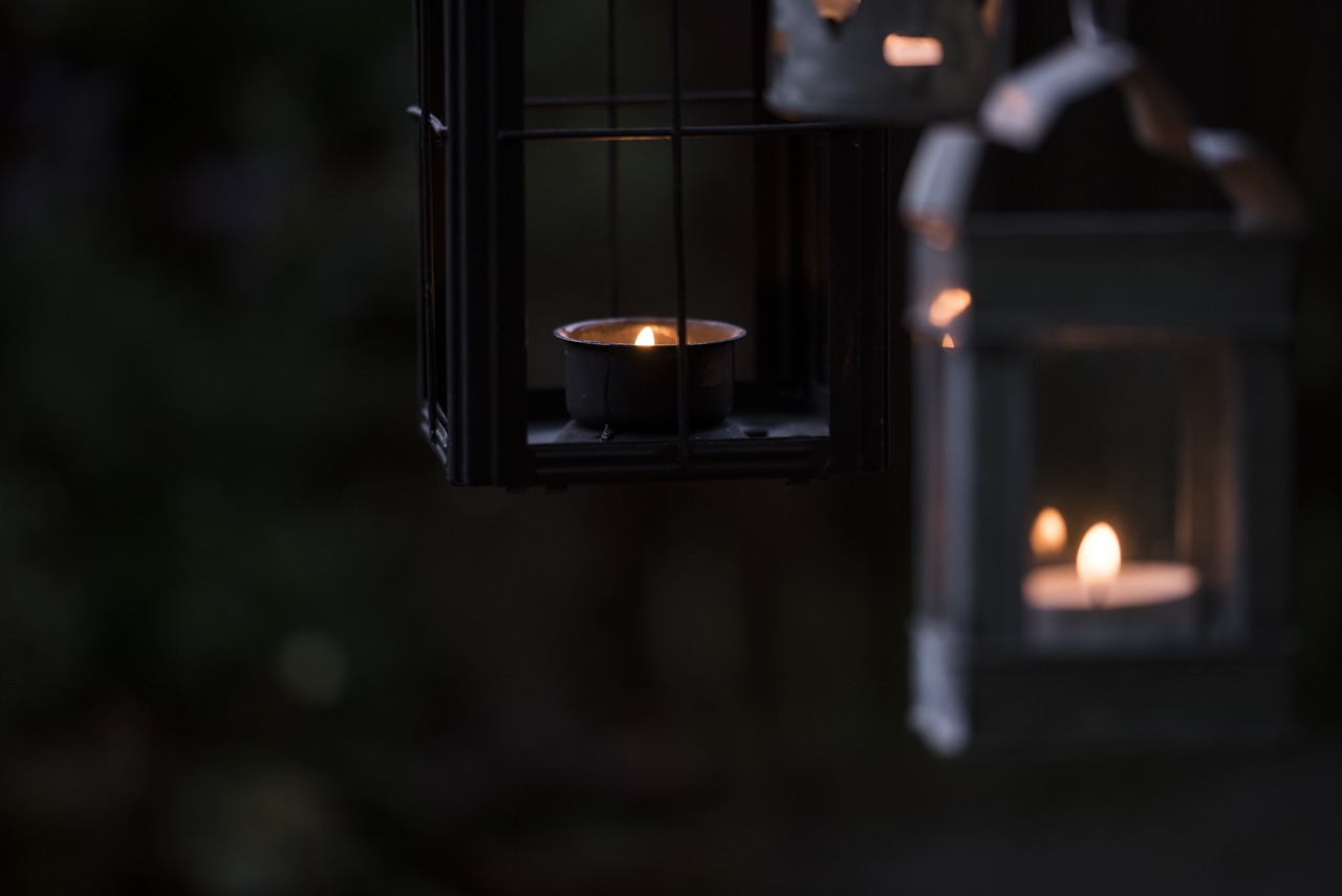 tea lights candles lanterns free photo