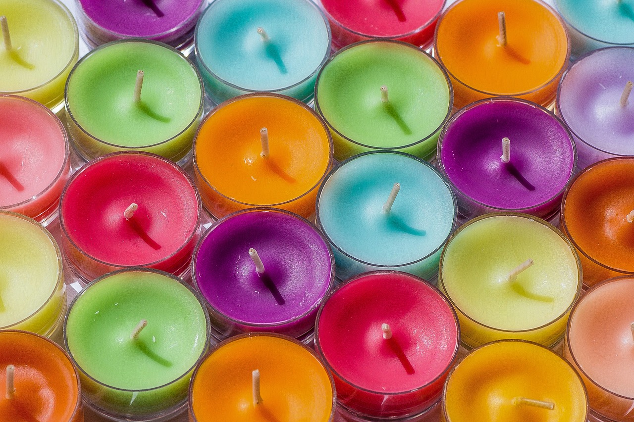 tea lights color candle free photo