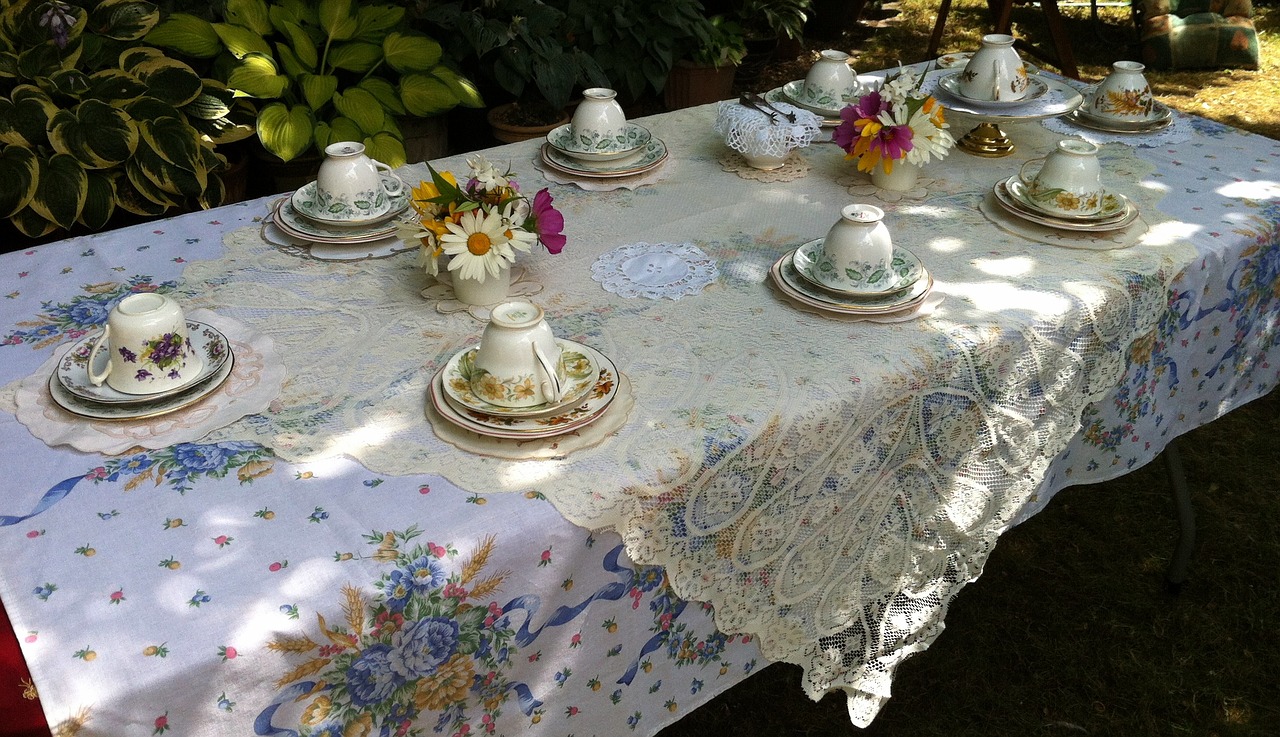 tea party china table free photo