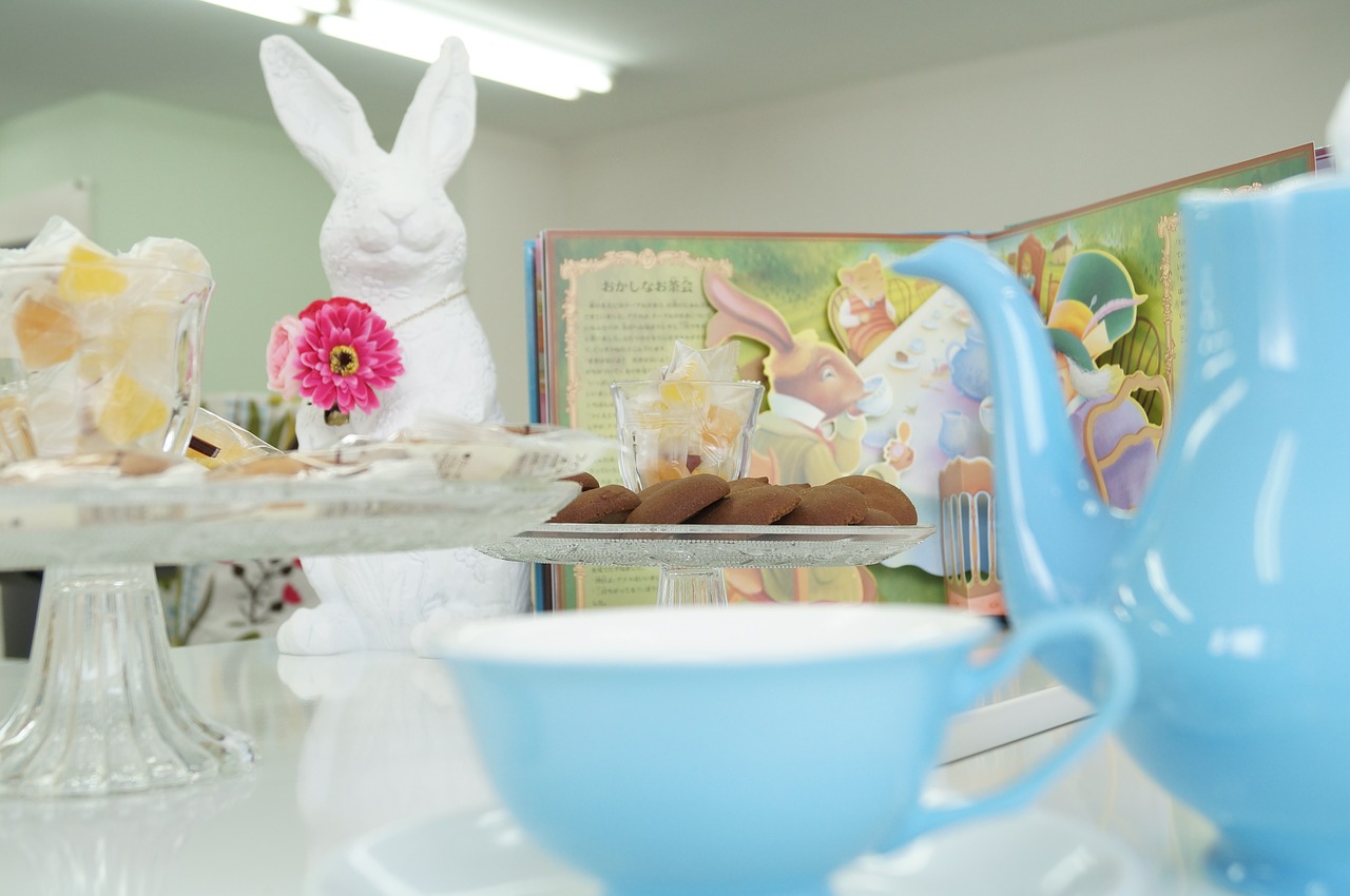 tea party rabbit alice free photo