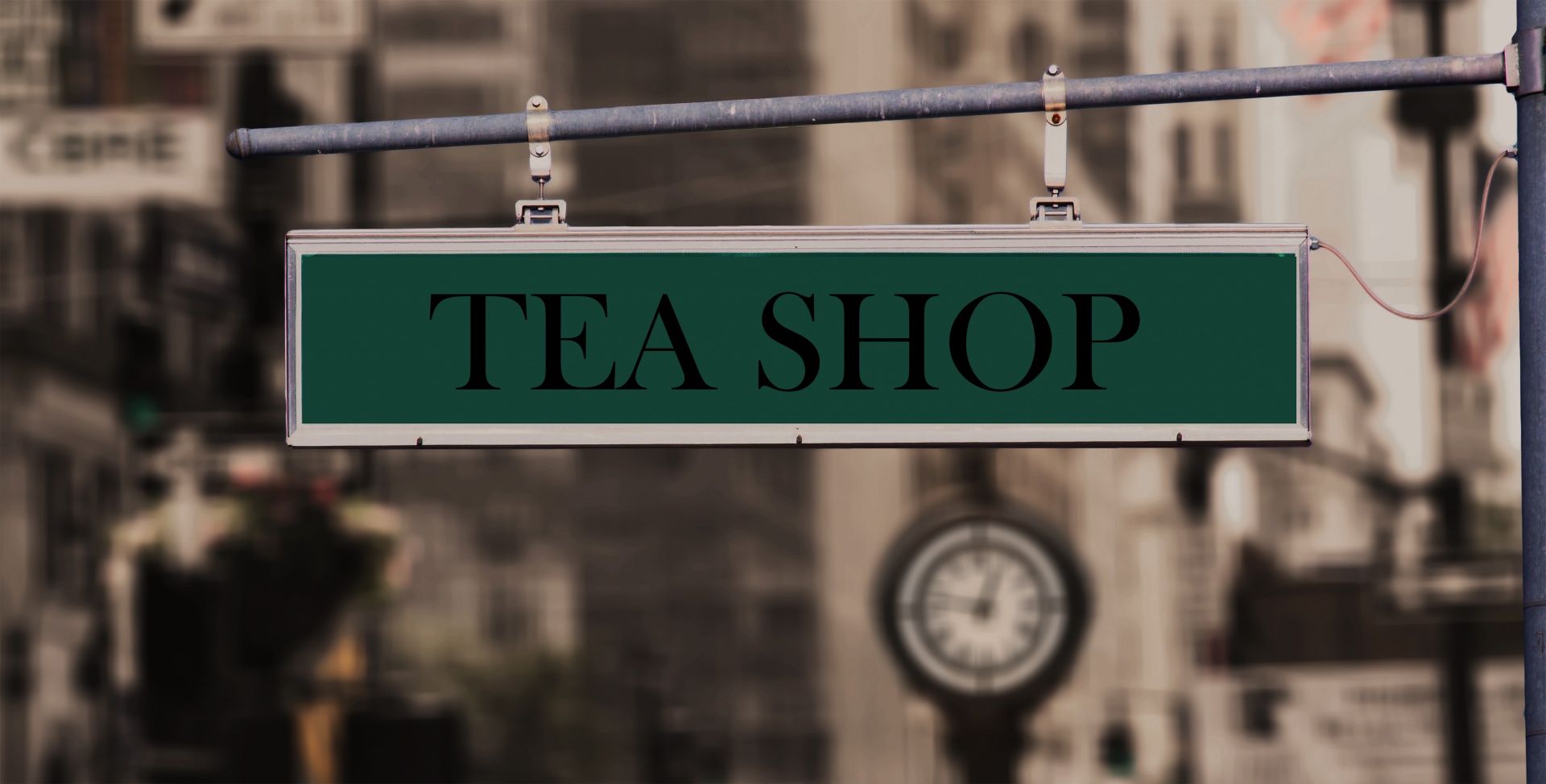 tea shop vintage sign free photo