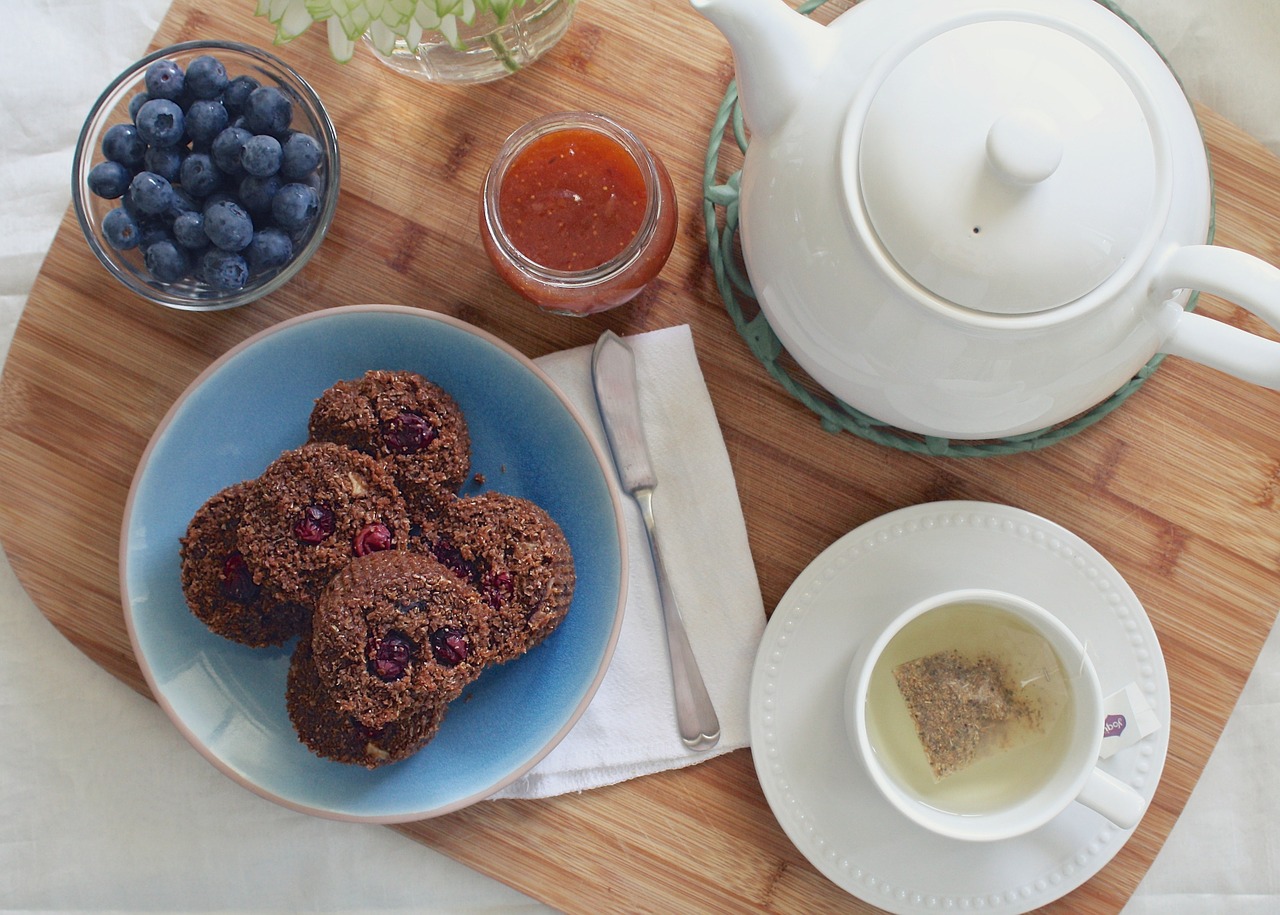 tea time muffin breakfast free photo