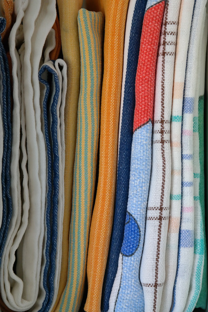 tea towels colorful dry free photo