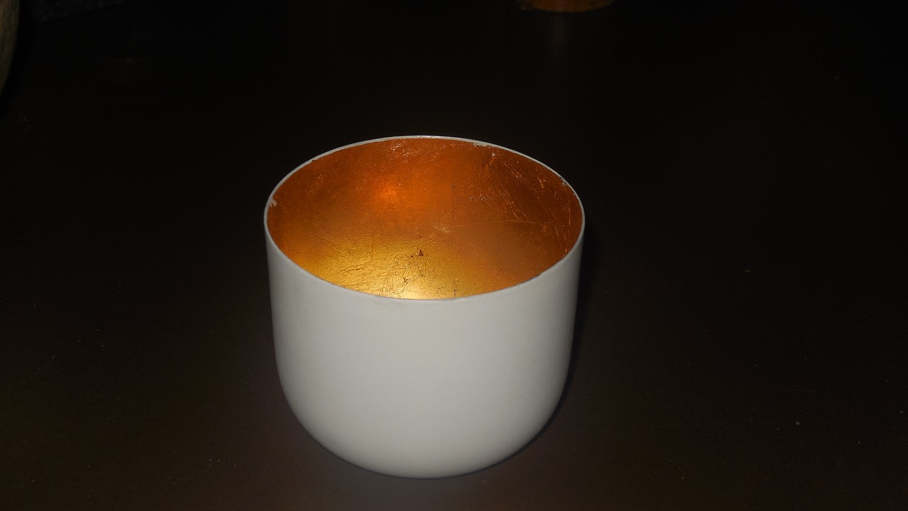 tealight golden candle free photo