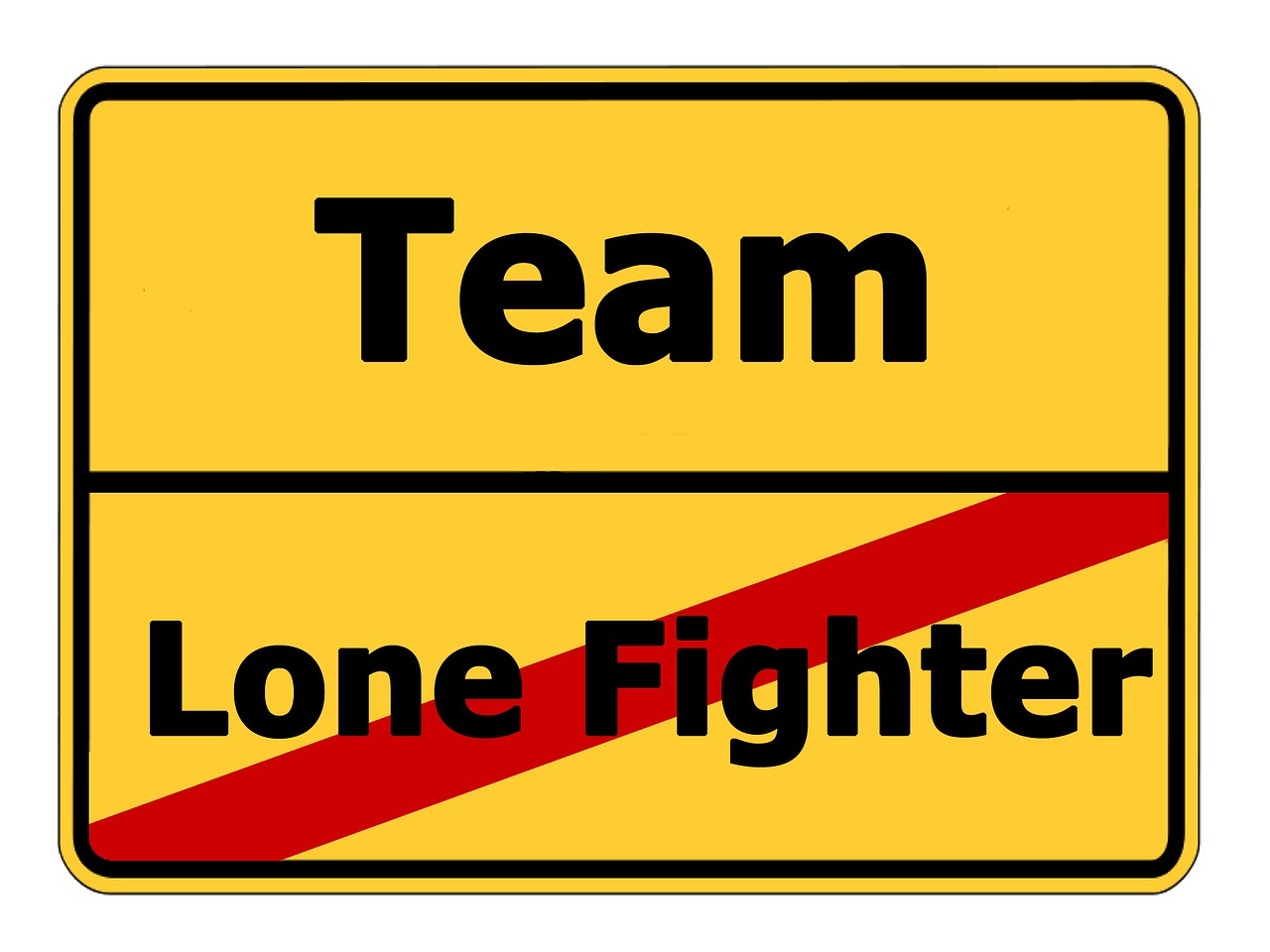 team lone town sign free photo