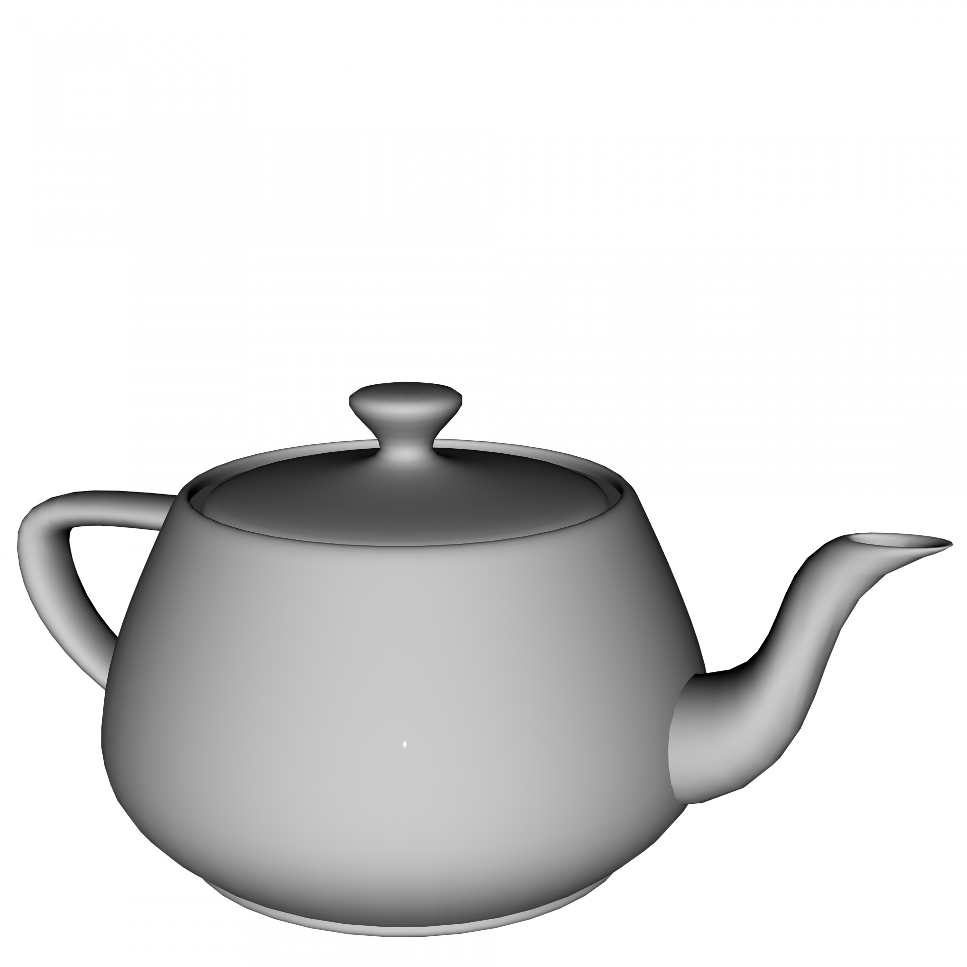 grey 3d teapot free photo