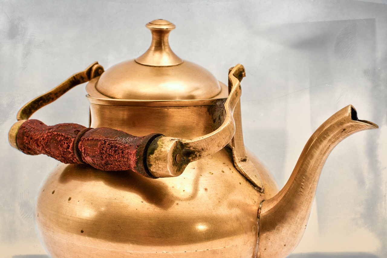 teapot brass pot free photo