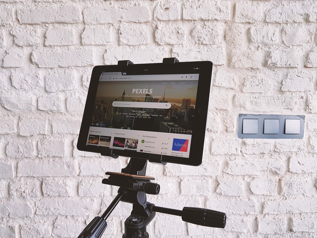 technology tablet tripod free photo