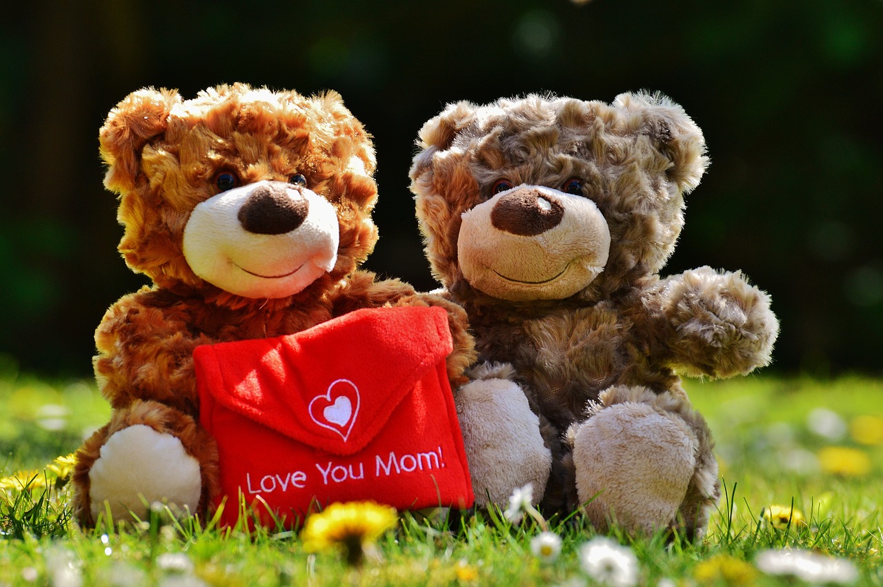 teddy mother's day love free photo
