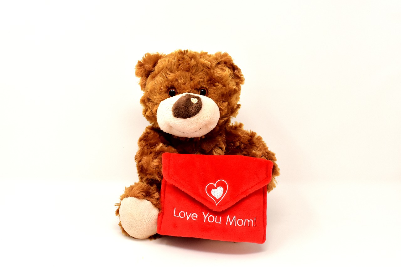 teddy love mother's day free photo