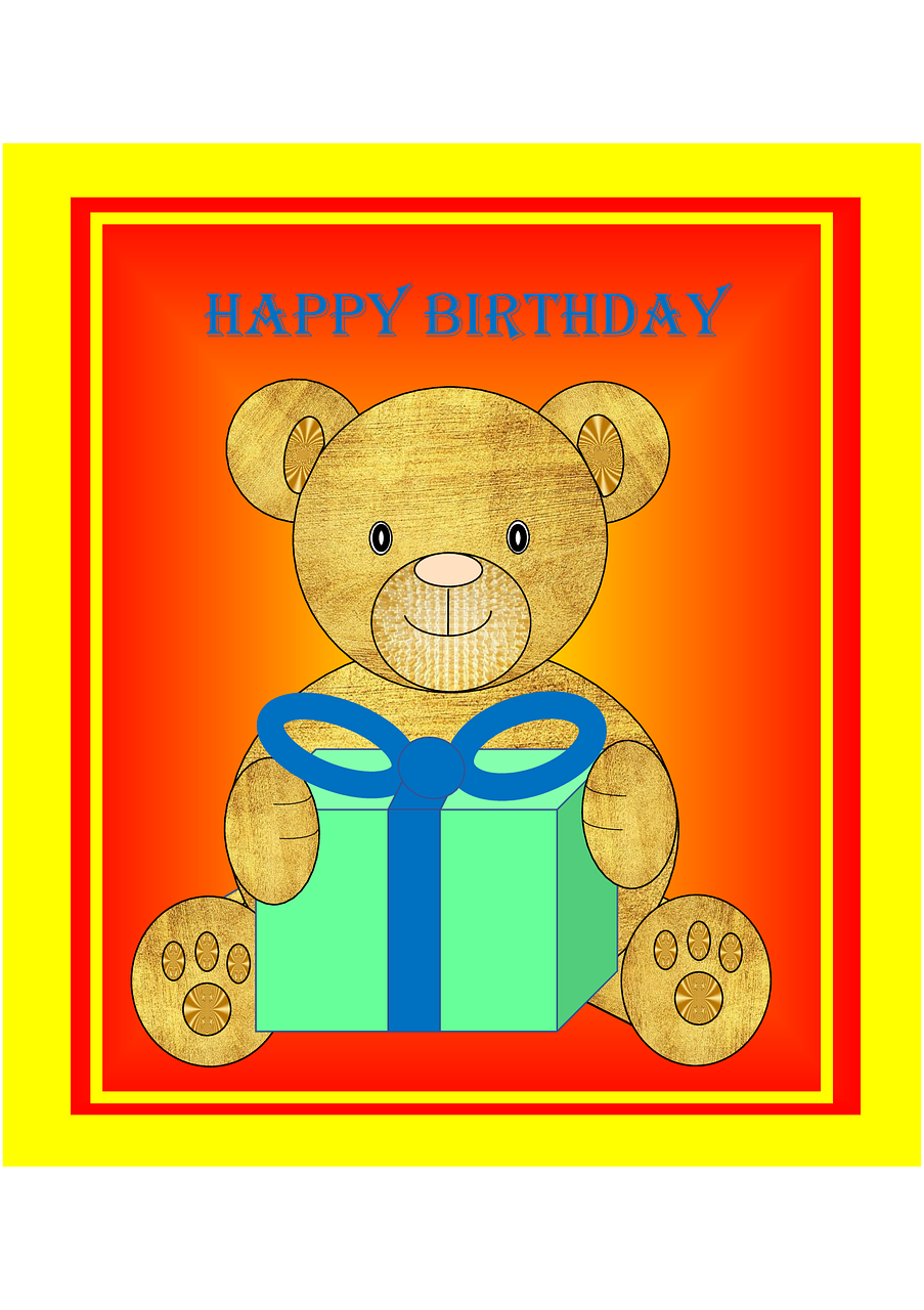 teddy bear birthday free photo