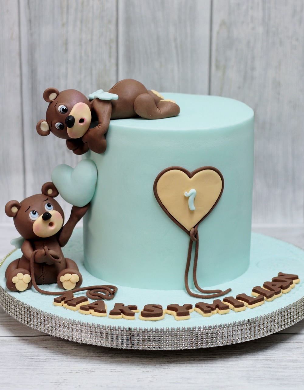 teddy bear cake birthday free photo