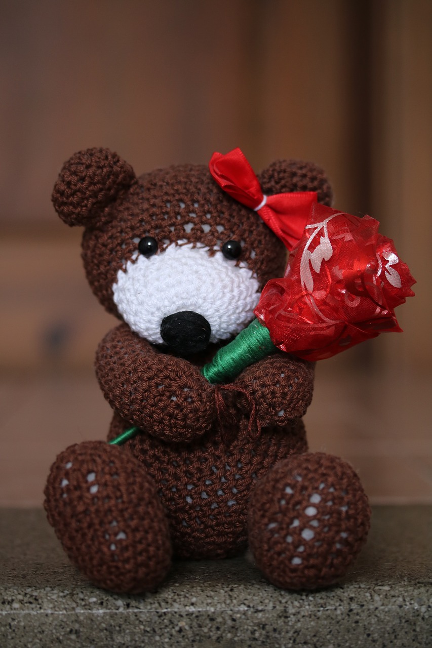 teddy bear crochet cute free photo