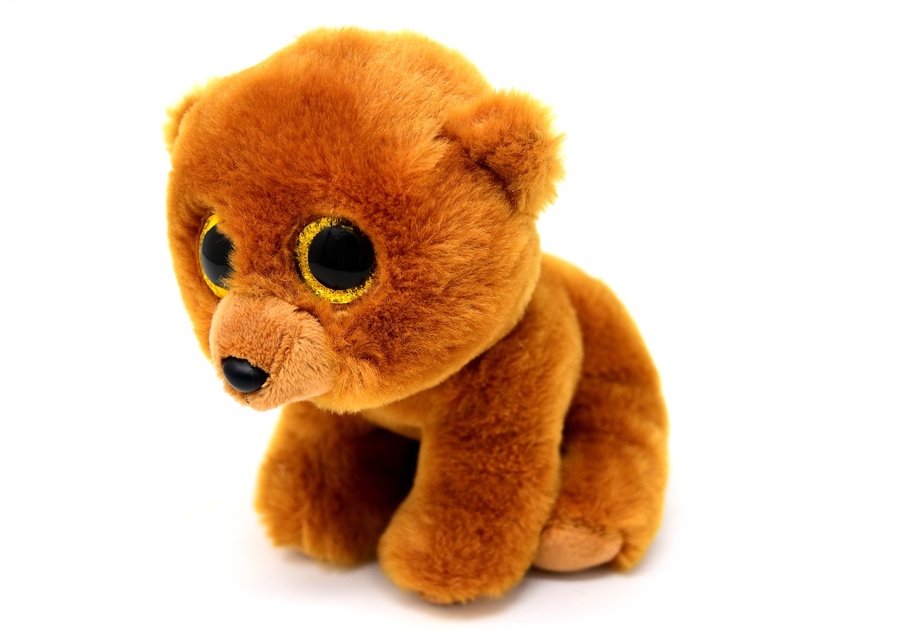 teddy bear glitter eyes stuffed animal free photo