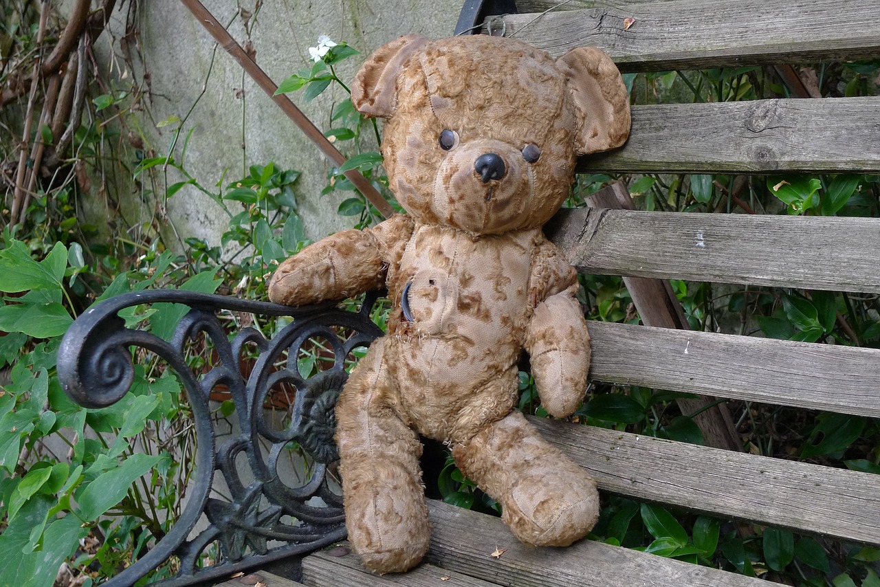 teddy bear  old teddy bear  bear plush free photo