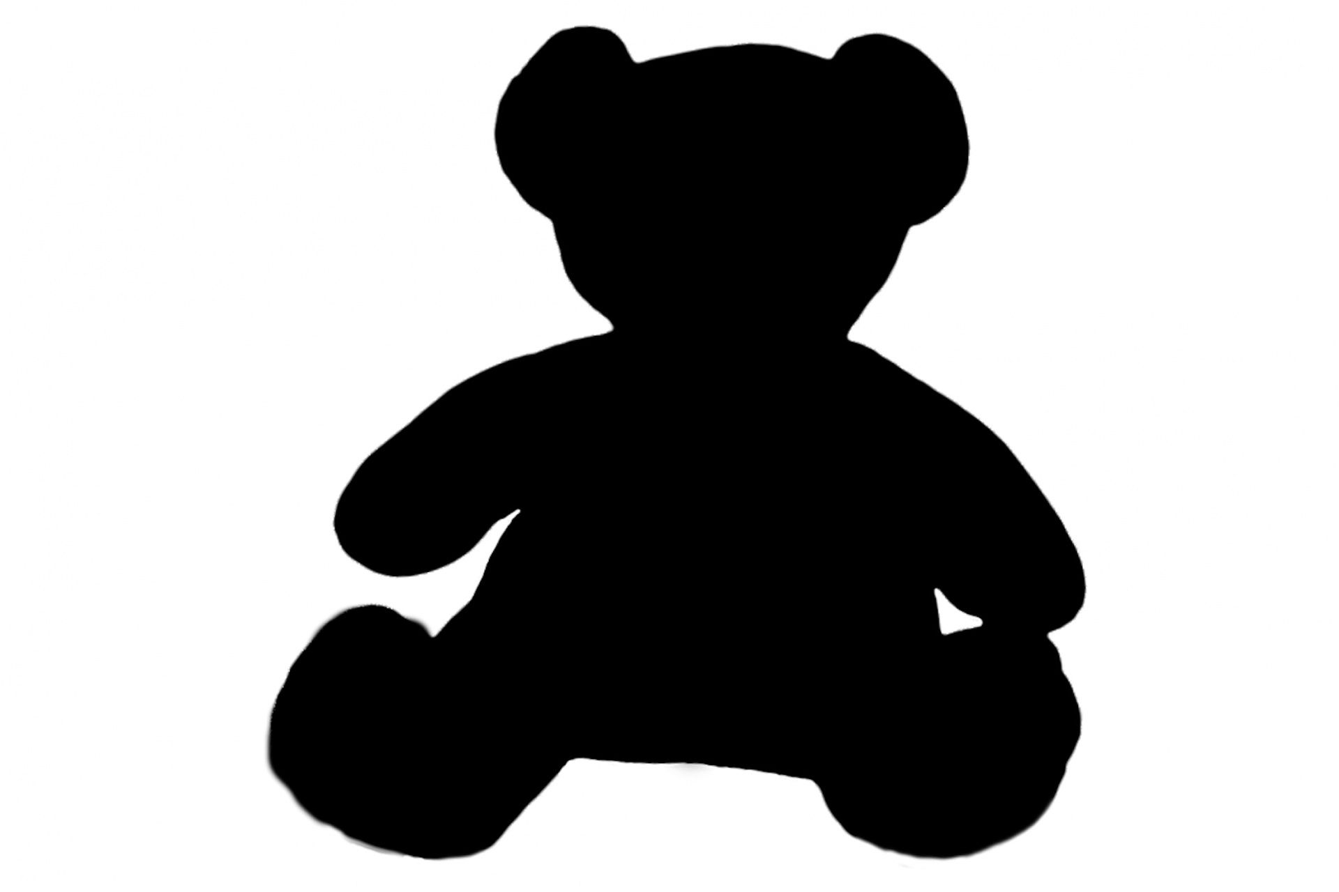 silhouette teddy plush free photo