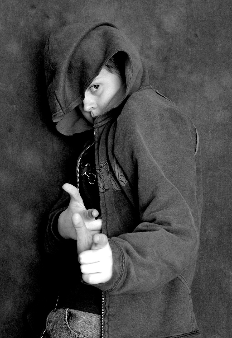 teen gangster portrait free photo
