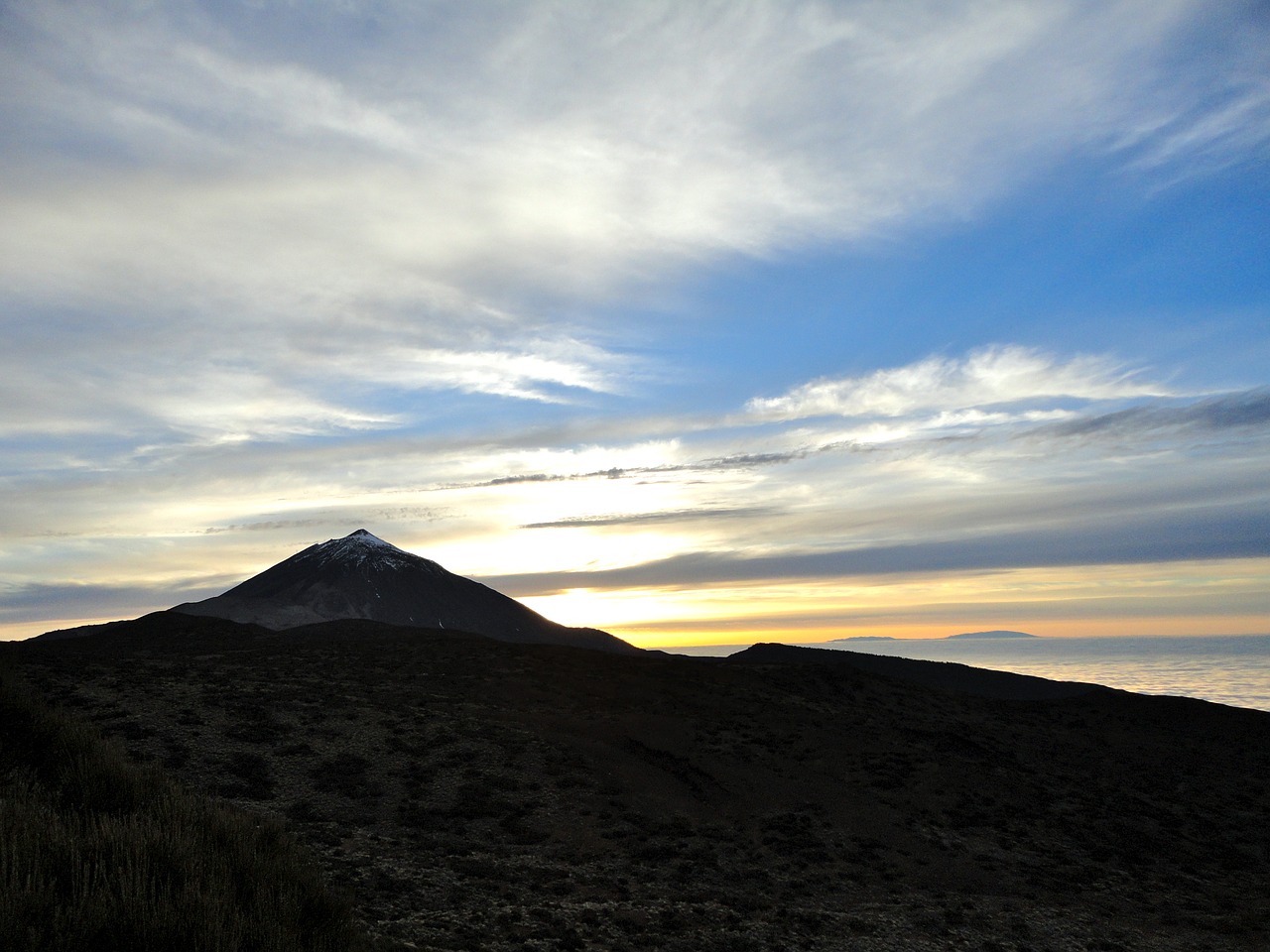 teide tenerife sunset free photo