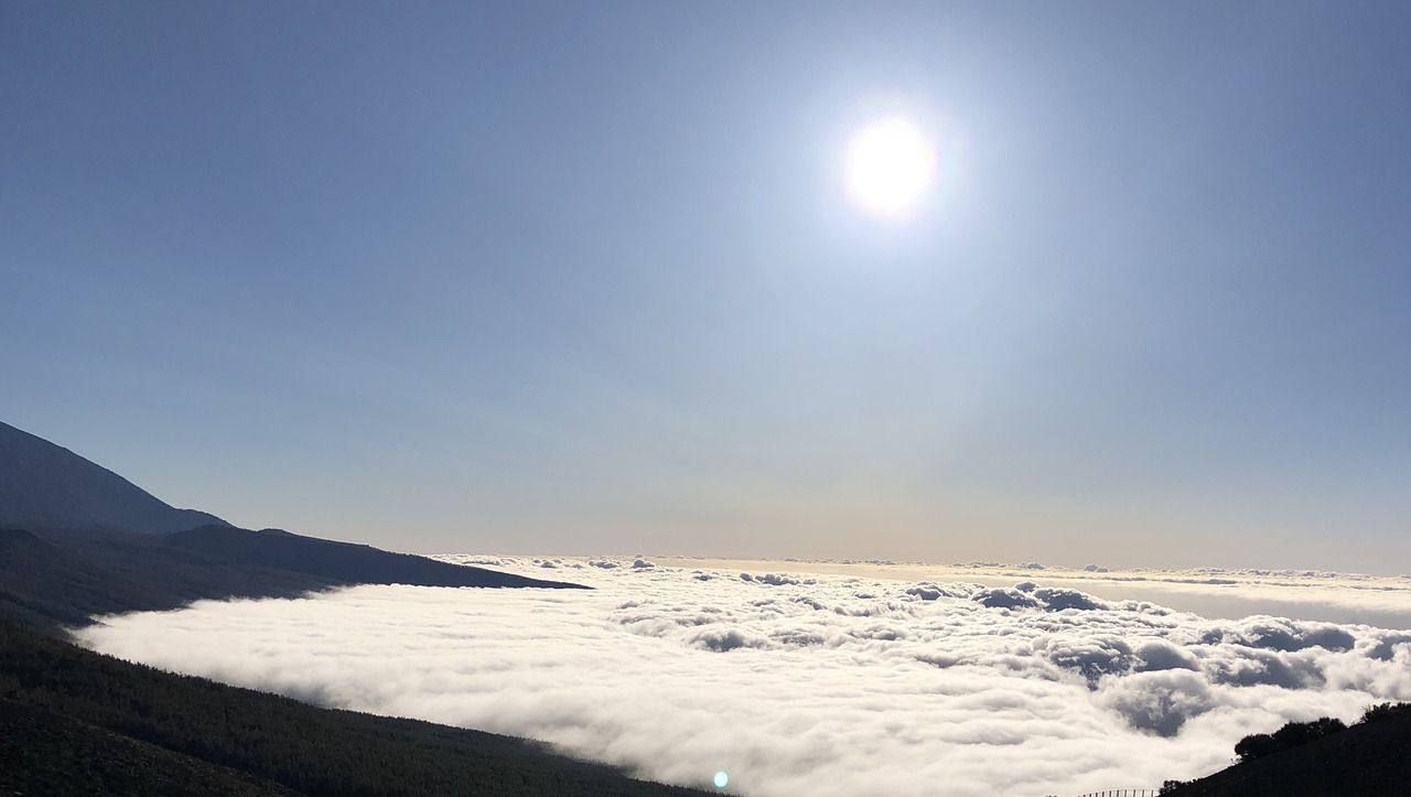 teide  sunset  clouds free photo