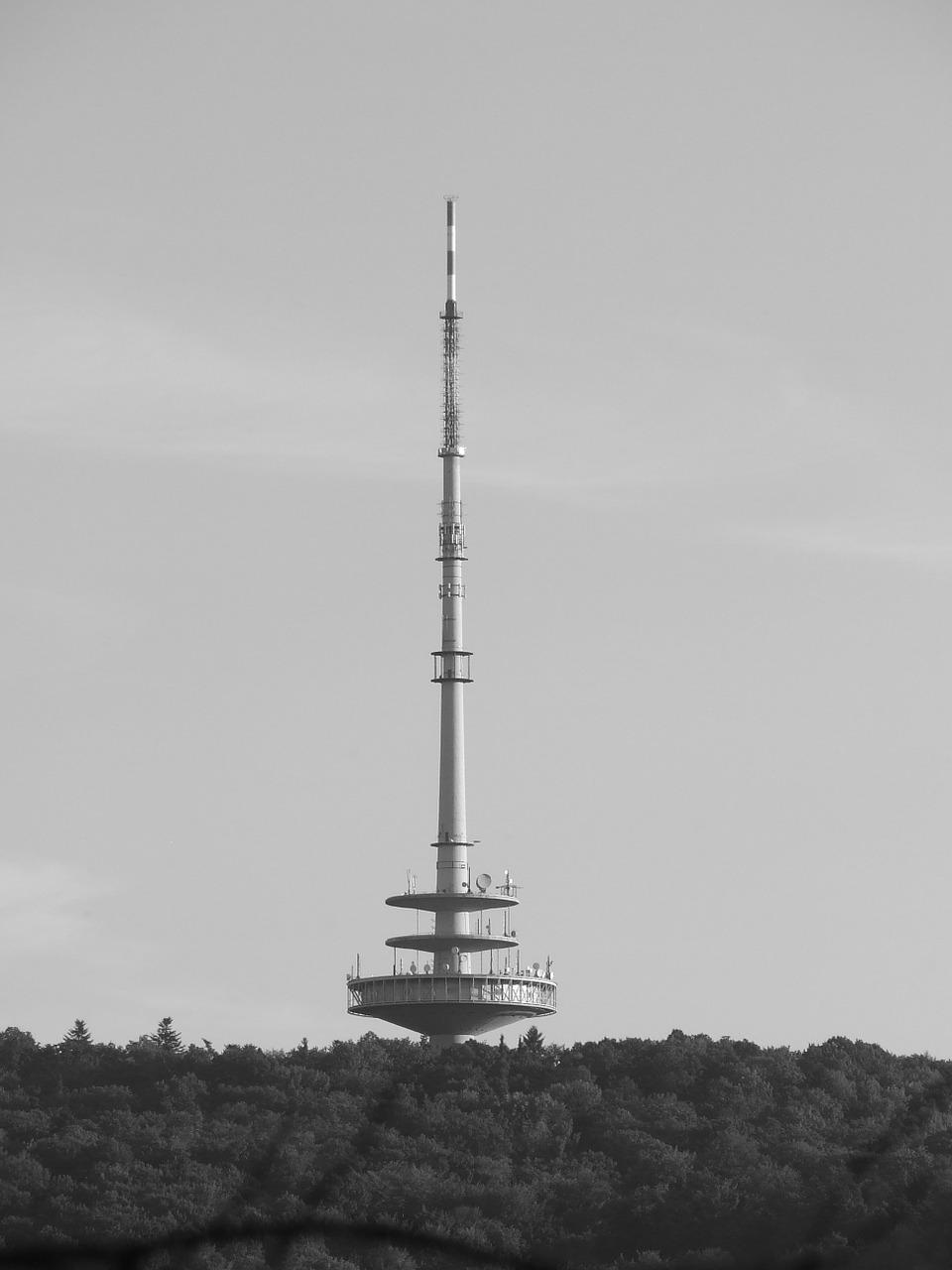 telecommunication tower stuttgart woman's head free photo