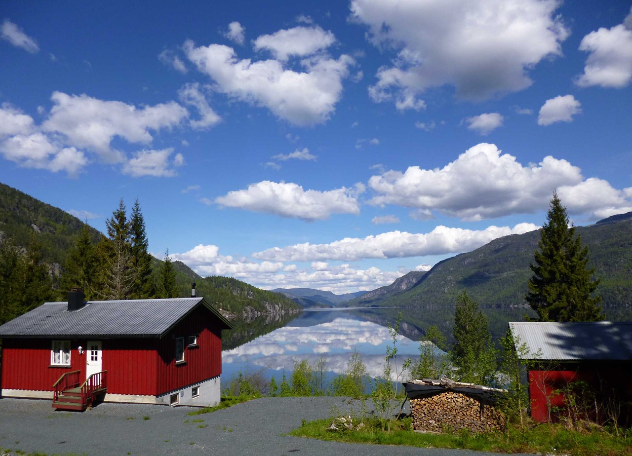 telemark canal norway view free photo